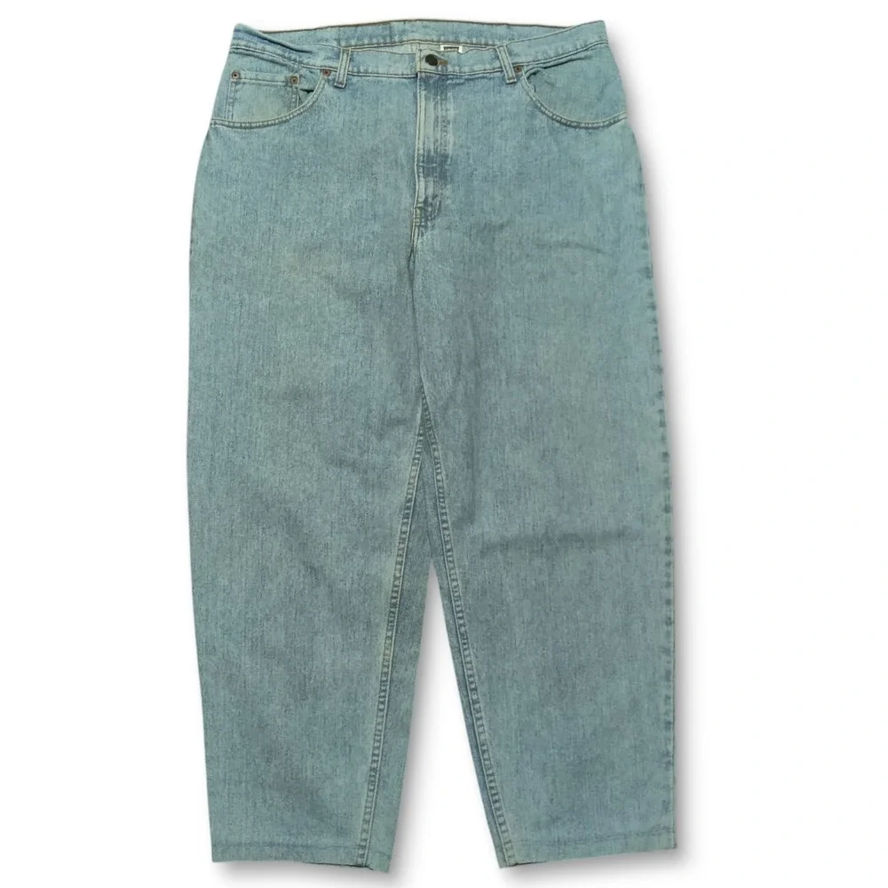 Vintage Levis 560 Jeans Mens 38 x 28 Blue Tapered Hemmed‎ Made in USA 90s Denim